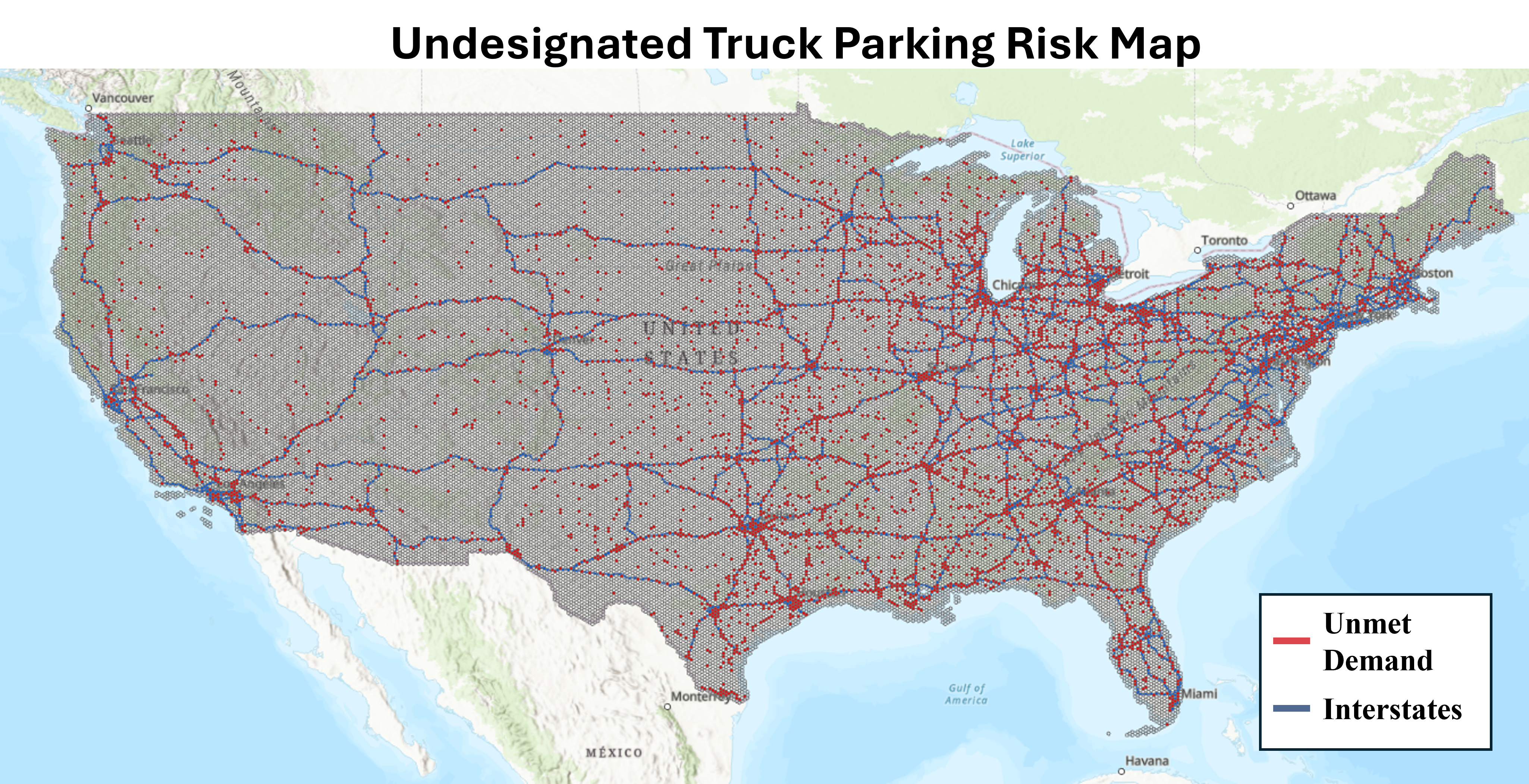 Undesignated Truck Parking Location & Risk Map