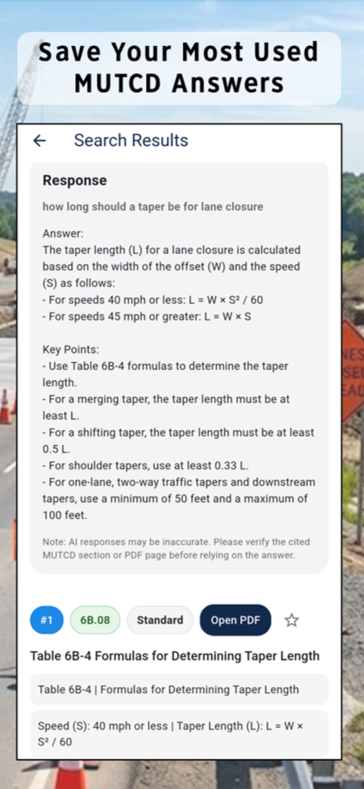 MUTCD App Screenshot 1