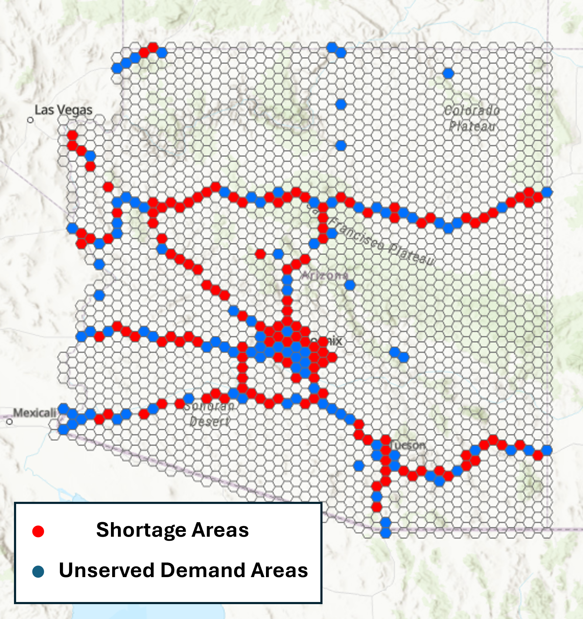 Arizona Truck Parking Grid Screening Map