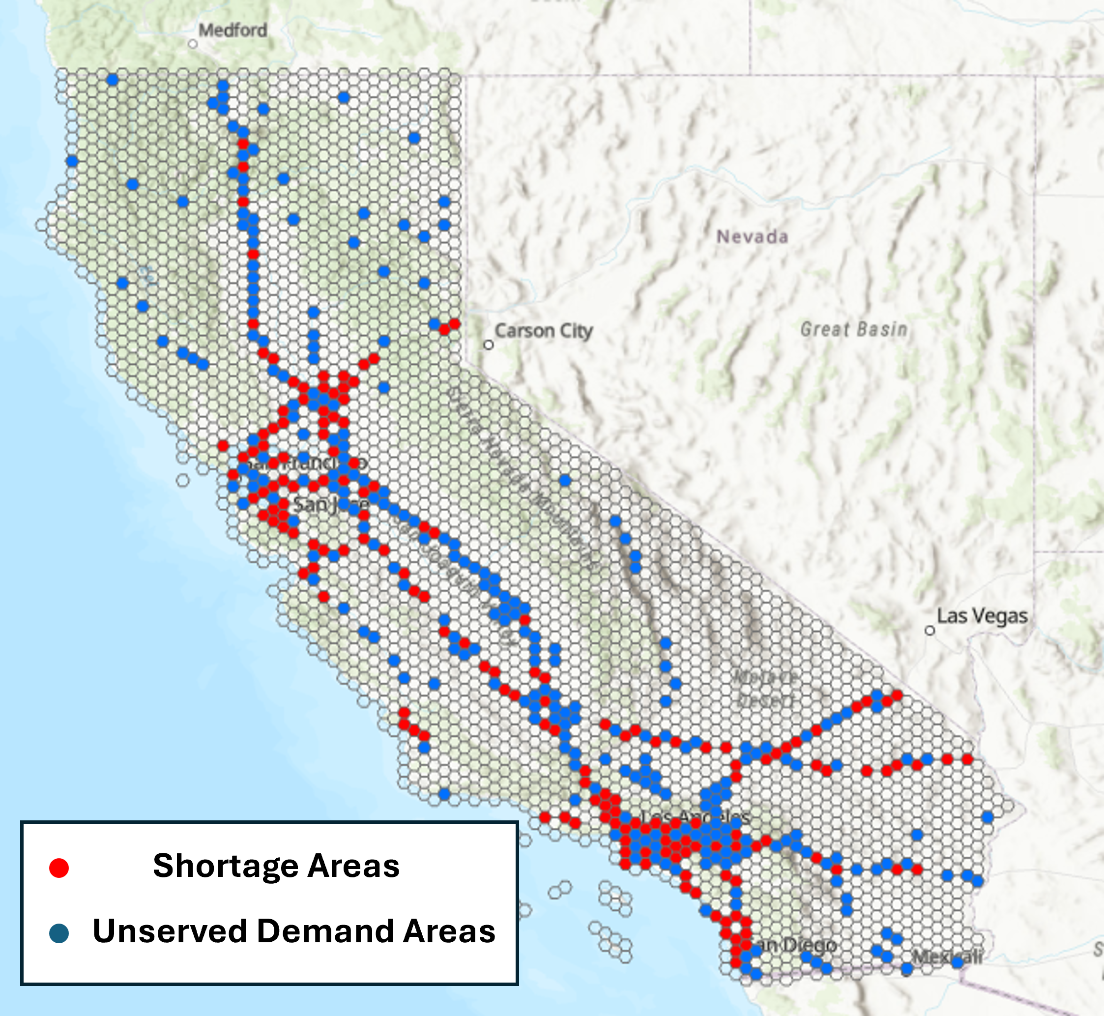 California Truck Parking Grid Screening Map