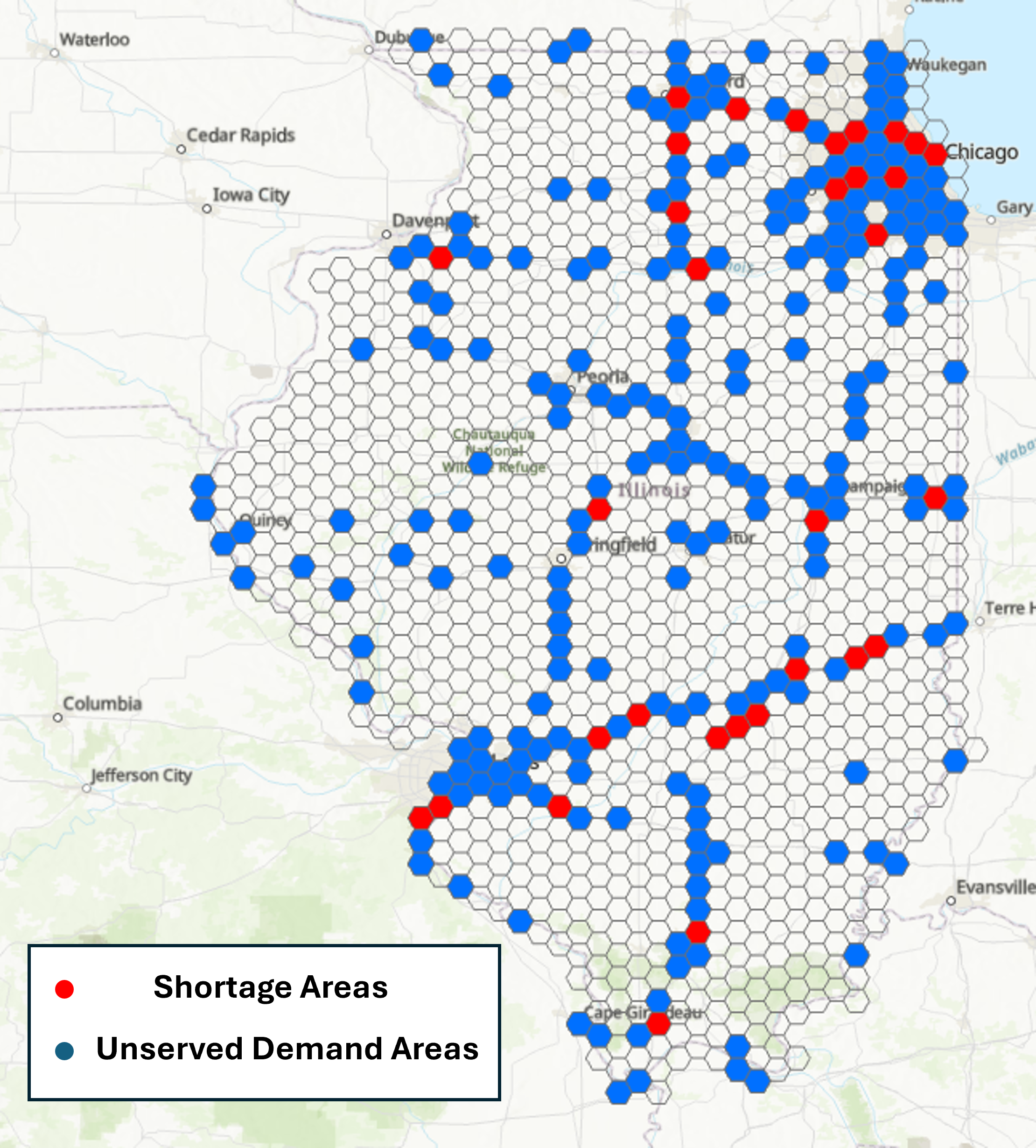 Illinois Truck Parking Grid Screening Map